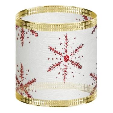 Imagem de Fita De Natal Organza Glitter 50mm X 10 Metros C 1 Rolo: 10m - Fitas R
