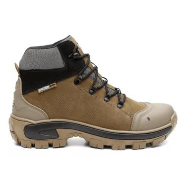Imagem de Bota Coturno Shelga Atacama Masculina Nobuck Creme, Bege, Masculino, 4