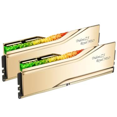 Imagem de G.SKILL Trident Z5 Royal Neo Series (AMD Expo) DDR5 RAM 96GB (2X 48GB) 6000MT/s CL28-36-36-96 1,35V Desktop Computer Memory U-DIMM - Dourado (F5-6000J2836F48GX2-TR5NG)