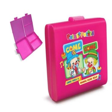 Imagem de Lancheira Escolar Infantil Patati Patata Marmita 3 Divisorias Meninas Pote Duplo Passeio Com Trava Rosa