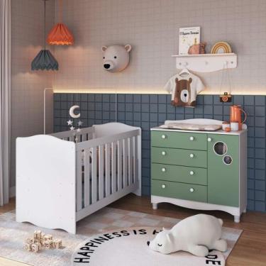 Imagem de Quarto Infantil Completo 3 peças Linha Encanto Completa Móveis, Branco