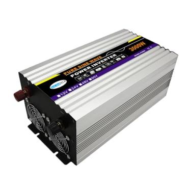 Imagem de Inversor de Energia 3000W, Inversor Seno -Seno Puro de 12V DC a 220V CA Converter Com Tomadas CA Duplas, Potência de Pico 6000W, Tela LCD, para Geladeira, Secadores de Cabelo,