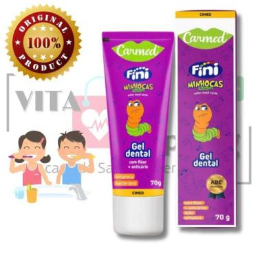 Imagem de CARMED GEL DENTAL MINHOCAS - Dentes brancos e saudáveis