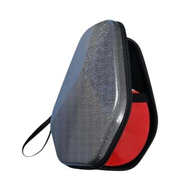 Imagem de Dynwave Ping Pong Paddle Caso Double Hard Practical Carry Bag Racket Tampa Proteção Tabela Patdle Paddle Case para competição de viagens, Preto