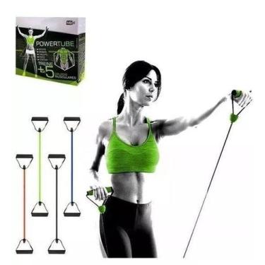 Imagem de Elástico Tensão Exercícios Ombro Biceps Triceps Peito Costas - Mb Fit