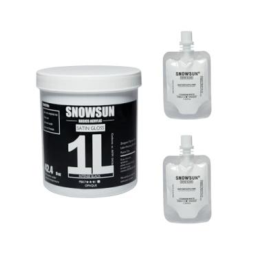 Imagem de SNOWSUN Tinta acrílica - tubos brancos e pretos (1000 ml/1,213.4 g), pigmentos ricos, tintas acrílicas para artistas profissionais - Materiais de arte para tela, madeira, rocha, argila, tecido,