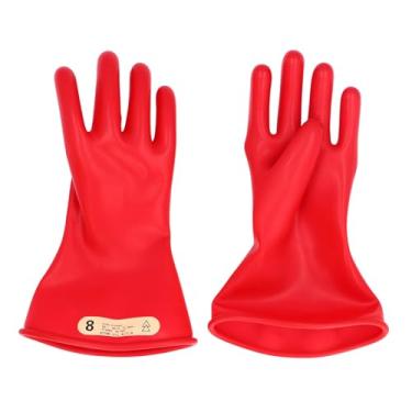 Imagem de Luvas Isoladas de Eletricista, Látex de Segurança de Alta Tensão para Equipamentos Elétricos Industriais, Feitos de Látex de Alta Resistência, Espessura de 1,8 Mm, Adequados para o Trabalho Dos