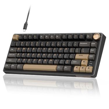 Imagem de Teclado para jogos rk royal kludge R75 com fio 75% com botão de volume