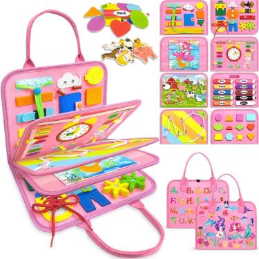 Imagem de Brinquedo didático Busy Board Gojmzo Montessori para crianças de 1 a 4 anos