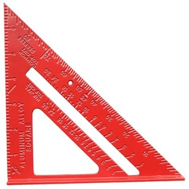 Imagem de Ferramenta quadrada, carpinteiro quadrado de 18 cm, 45°/90°/180°, ferramenta quadrada multifuncional de liga de alumínio, régua triangular, profissional e portátil, ferramentas para trabalhar madeira