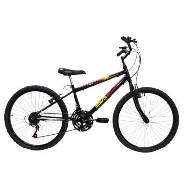 Imagem de Bicicleta Aro 24 Infantil Saidx Premium 18 Velocidades, Freio V-Brake, Masculina e Feminina (Amarelo e Vermelho)