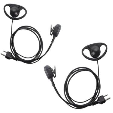 Imagem de Sarcia Fone de ouvido Walkie Talkie para Midland, formato D, fone de ouvido com microfone PTT para Midland GXT1000VP4 LXT500VP3 GXT1050VP4 GXT1000XB Walkie Talkies rádio bidirecional 2 pinos, pacote