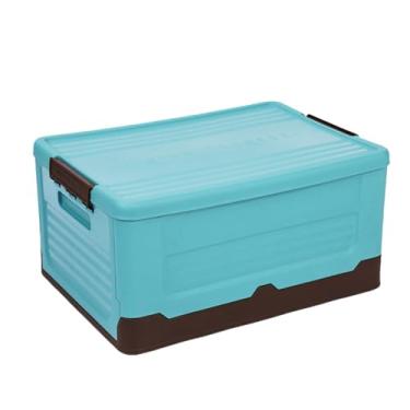 Imagem de Caixas de armazenamento com tampas, caixas de armazenamento dobráveis ​​|Caixas organizadoras empilháveis ​​portáteis,Grandes cubos de armazenamento organizador de brinquedos, organização e armazena