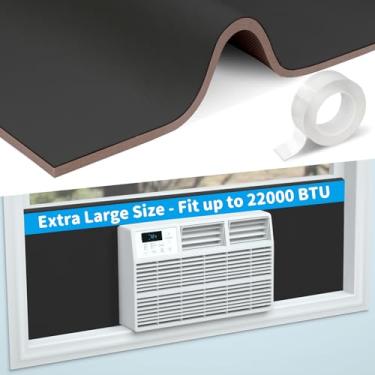 Imagem de Air Jade Painéis laterais de ar condicionado de janela, painéis laterais de isolamento surround extra largos de 1,2 m para unidade CA de janela interna, kit de vedação de janela CA para verão e