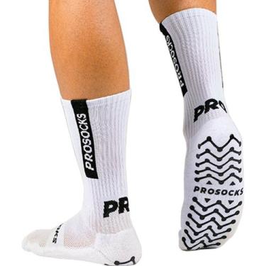 Imagem de Meia Esportiva Futebol UltraGrip Original ProSocks, Branco, 38/44
