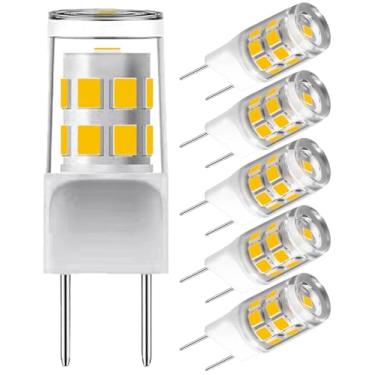 Imagem de GFLSD Lâmpada Led G8, T4 3W, Substituição Para Lâmpada Halógena De 20-25W, Branco Quente 3000K, Base Bi-Pino Tipo Jcd Gy8.6, 120V, Lâmpada De Disco, Para Luz De Micro-Ondas Ge, Iluminação Para Embai
