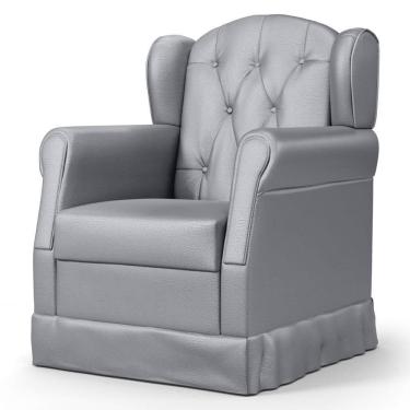 Imagem de Poltrona De Amamentação Fixa Lucy P04 Sintético Cinza - Mpozenato