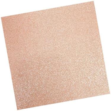 Imagem de Cartolina com glitter ouro rosa, 30 x 30 cm, 10 folhas, papel cartão colorido para álbuns, confecção de cartões e artesanato DIY (ouro rosa)