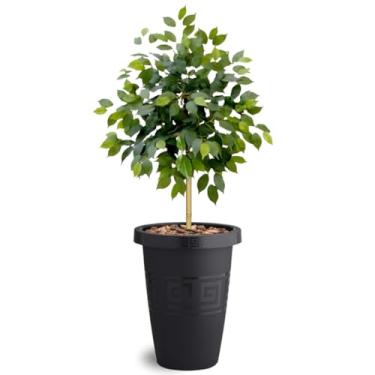 Imagem de Arranjo Artificial Decorativo Em Vaso De Planta Decoração Enfeite Sala (Cor Vaso: Preto)