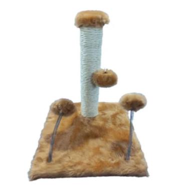 Imagem de Arranhador De Gato Kimi Poste Em Sisal E Mola Bolinha Bege