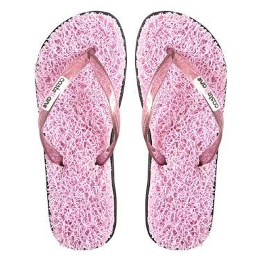 Imagem de Chinelo Anabela Sola Preta Feminino Castellane Feminino (Rosa Bebe, BR, Adulto, Faixa Numérico, 33, 34)