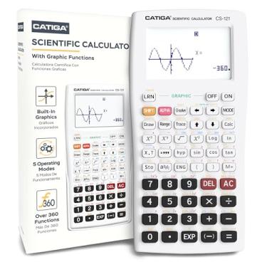 Imagem de Calculadora gráfica - CATIGA CS121 - Calculadora científica e de engenharia - Sistema programável, Moderno, Branco