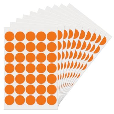 Imagem de YIKIADA Adesivos de ponto laranja etiquetas redondas de 2,5 cm, adesivos de codificação de cores, etiquetas coloridas para escritório, sala de aula, casa, quintal, venda, 350 peças