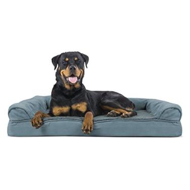 Imagem de Furhaven Cama ortopédica para cães grandes com almofadas removíveis e capa lavável, para cães de até 43 kg - Sofá de pelúcia e camurça - piscina profunda, Jumbo/GG