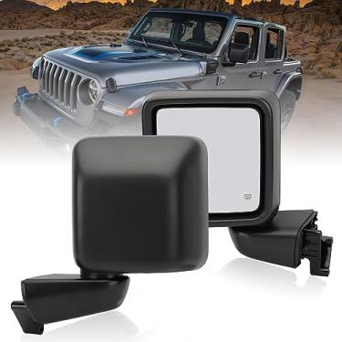 Imagem de MOFOAP Espelho retrovisor elétrico para Jeep Wrangler JL 2018, 2019, 2020, 2021, 2021, conjunto do espelho do lado esquerdo do motorista com elétrico aquecido, substituição ajustável 68281890AE 68281890AB