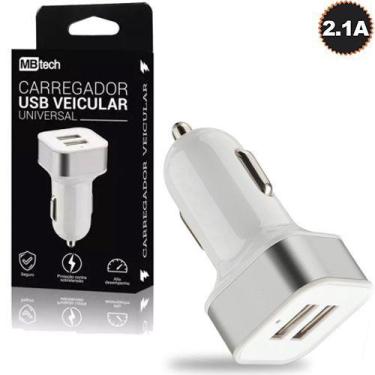 Imagem de Carregador veicular 2.1a c/2 entradas usb mb52056 mbtech