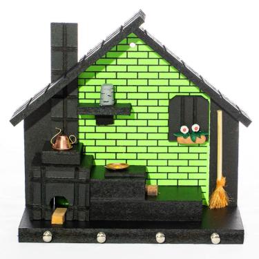 Imagem de Porta Chaves de Parede Casinha Mineira Artesanal G Verde