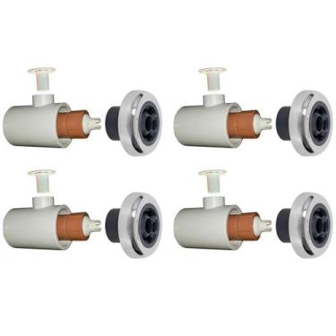 Imagem de Kit 4 Dispositivo De Hidromassagem Para Piscina De Alvenaria Aço Inox 