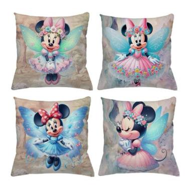 Imagem de Kit 4 Capas Para Almofadas Mickey e Minnie Disney Decoração - SS Casa 