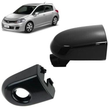 Imagem de Kit Moldura Ponta Maçaneta Externa Miolo C/s Furo Tiida Sl At 2007 Á 2