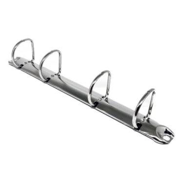 Imagem de 50 Garra Em D Para Fichário Circular 4 Argolas 30mm - P/ A4