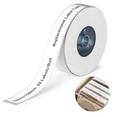 Imagem de NIIMBOT Etiquetas de transferência térmica 0,55" x 4,72 '', apenas para etiquetadoras N1, material PET, impermeável e resistente a altas temperaturas, armazenamento longo T IME, branco (14 x 120 mm-55