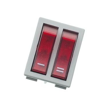 Imagem de MacMaxe Interruptor duplo – Substituição compatível para aquecedores de radiador DeLonghi preenchidos a óleo – Interruptor basculante de encaixe de 6 terminais | Peça #5110510001