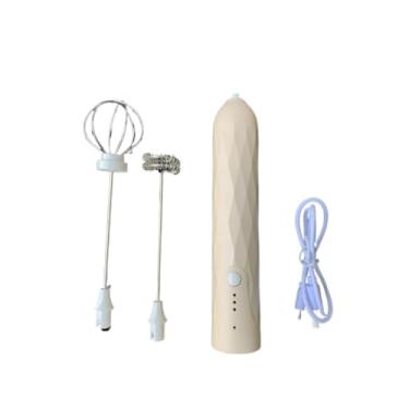 Imagem de Mini Misturador Batedor Mixer Elétrico Para Claras de Ovos Leite Café Utensílios de Cozinha(BEGE)