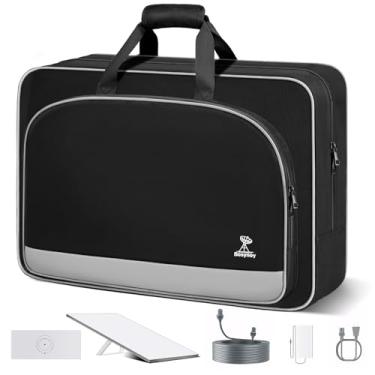 Imagem de Bosynoy Estojo de transporte compatível com Starlink Gen 3, capa compatível com acessórios de antena satélite Starlink Geração 3, bolsa impermeável com bolso interno, bolsa de viagem à prova de choque