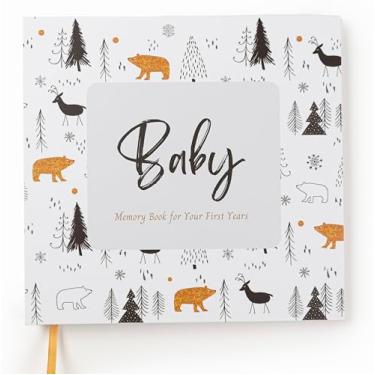 Imagem de Joss & Lac Design Álbum De Fotos Minimalista E Neutro, Lac, Para Lembranças Bebês, Meninos Ou Meninas, Nos Primeiros 5 Anos, Um Marco Registrar Todos Os Eventos Desde O Nascimento (Floresta Negra)