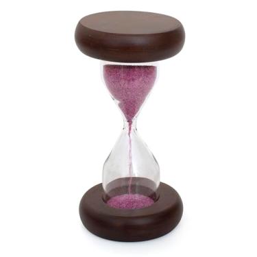 Imagem de Relógio decorativo de 1 minuto ampulheta de madeira com temporizador de areia, vidro, vintage, estilo antigo, colecionadores náuticos, lembrança, ideias de presente criativas exclusivas para casa