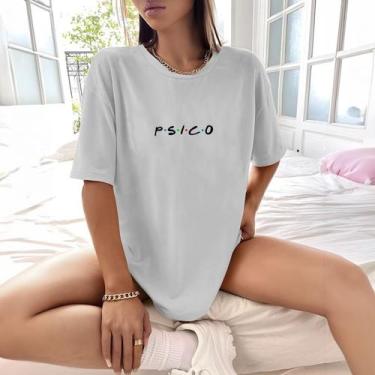 Imagem de Camisa Camiseta Feminina Estampada Friends Psico 100% Algodão Fio 30.1