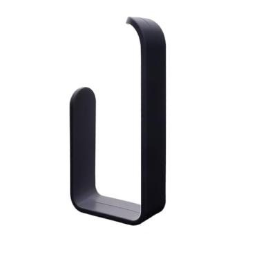 Imagem de Suporte de papel higiênico de parede sem furos para rolo de papel toalha, acessórios de banheiro, preto, 01