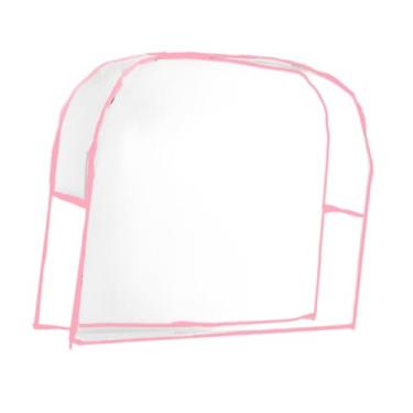 Imagem de ChuYiElegance Capa Protetora para Cadeira de Salão de Beleza, Transparente, Reutilizável, em PVC, Capa para Cadeira de Barbeiro Profissional, para Cadeiras Padrão S, 48x38x12cm