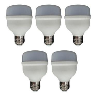 Imagem de Kit 5 Lampadas Bulbo T Galaxy LED E27 20W Bivolt 4000K
