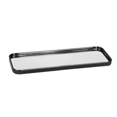 Imagem de Bandeja Espelhada Banheiro Lavabo Bandeja Decorativa Multiuso(Retangular Lisa Preta)