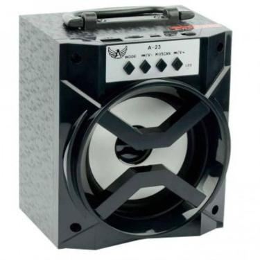 Imagem de Caixa Som Bluetooth Portátil Rádio Fm Usb Mic Sd 8w Auxiliar - Preto