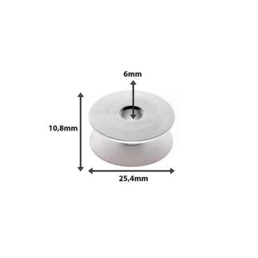Imagem de Carretilha/Bobina para Máquina Reta Industrial e Eletrônica Lançadeira