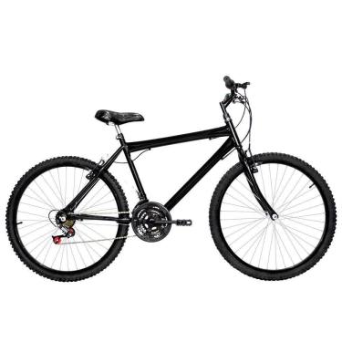 Imagem de Bicicleta Masculina Aro 26 Mtb Alumínio Colorido 18 Marchas Cor Preta
