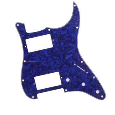 Imagem de ROZILO 11 Hole Guitar Strat Pickguard HH Humbucker para Fender Standard Stratocaster Blue Pearl